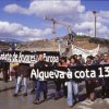 2001, Março - A Quercus participa na «Plataforma Cota 139» e manifesta-se junto à barragem do Alqueva. © Luís Galrão/QUERCUS